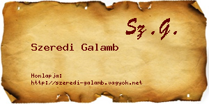 Szeredi Galamb névjegykártya
